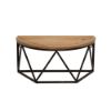 Picture of Wood and Metal 12" Demilune Wall Shelf - Brown