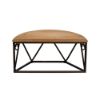 Picture of Wood and Metal 12" Demilune Wall Shelf - Brown