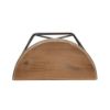 Picture of Wood and Metal 12" Demilune Wall Shelf - Brown