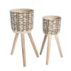 Picture of Ceramic 8" and 10" Abstract Planter with 3 Legs -