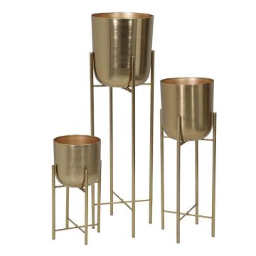 Picture of Metal 40" 30" 20" Planters on Stand - Set of 3 - G