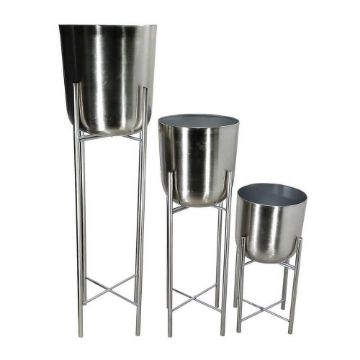 Picture of Metal 40" 30" 20" Planters on Stand - Set of 3 - S