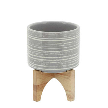 Picture of Ceramic 5" Planter on Stand - Gray