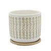 Picture of Ceramic 6" Planter with Saucer - Sand
