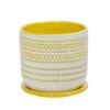 Picture of Ceramic 6" Planter with Saucer - Yellow