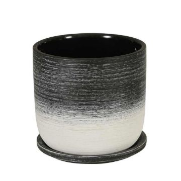 Picture of Ceramic 6" Planter with Saucer - Black