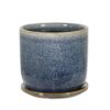 Picture of Ceramic 6" Planter with Saucer - Aqua