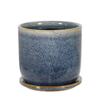 Picture of Ceramic 6" Planter with Saucer - Aqua
