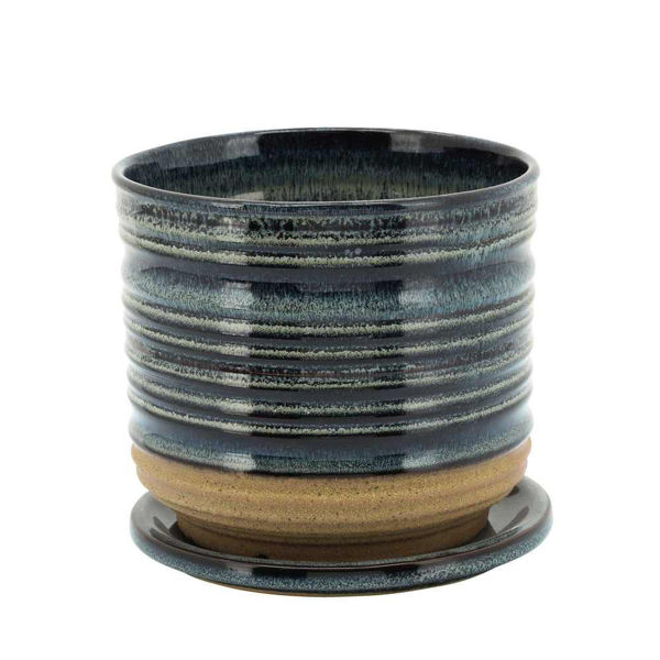 Picture of Ceramic 6" Textured Planter with Saucer