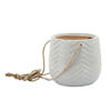 Picture of Ceramic 6" Chevron Hanging Planter - Beige