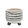 Picture of Ceramic 6" and 8" Footed Planter - Set of 2 - Whit