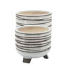 Picture of Ceramic 6" and 8" Footed Planter - Set of 2 - Whit