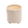 Picture of Ceramic 8" and 10" Chevron Footed Planter - Set of