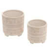 Picture of Ceramic 8" and 10" Abstract Footed Planter - Set o