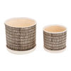 Picture of Ceramic 6" and 8" Planter with Saucer - Set of 2 -