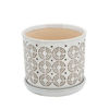 Picture of Ceramic 6" and 8" Circles Planter with Saucer - Se