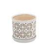 Picture of Ceramic 6" and 8" Circles Planter with Saucer - Se