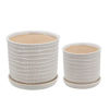 Picture of Textured Planter with Saucer 6" and 8" - Set of 2