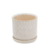 Picture of Chevron Planter with Saucer 6" and 8" - Set of 2 -