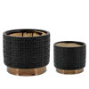 Picture of Mesh Metallic 6" and 8" Planters - Set of 2 - Blac