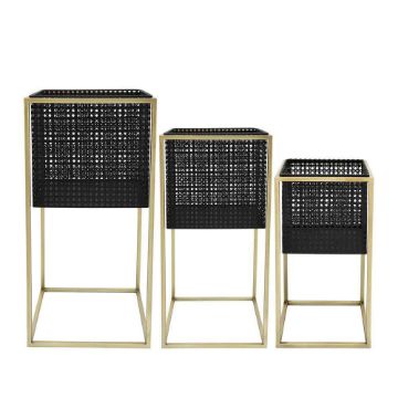 Picture of Metal Mesh Square Planters on Stand 8" 9" 11" - Se