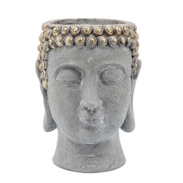 Picture of Budda Head 9" Planter - Gray