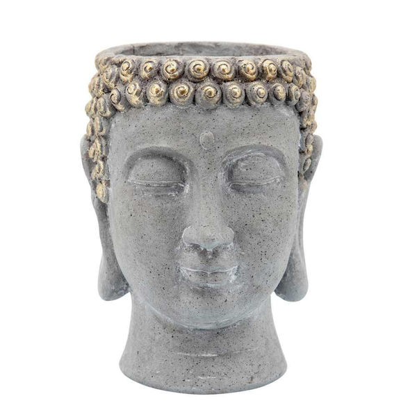 Picture of Budda Head 9" Planter - Gray