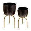 Picture of Metal 25" Planter on Tripod - Gunmetal and Gold