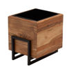 Picture of Wood and Metal 7" and 10" Square Planters - Brown