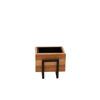 Picture of Wood and Metal 7" and 10" Square Planters - Brown