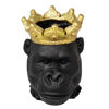 Picture of Resin 9" Gorilla Planter with Crown - Black