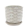 Picture of Wiggle 6" Planter with Saucer - Beige