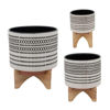Picture of Aztec 5" Planter with Wood Stand - Gray