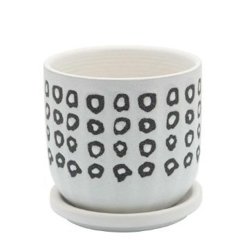 Picture of Aztec 5" Planter with Saucer - Black