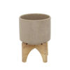 Picture of Planter 5" with Wood Stand - Beige
