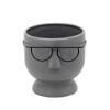 Picture of Face with Glasses 6" Planter - Gray