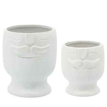 Picture of Face Planter 6" and 7" - Set of 2 - White