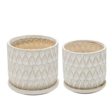 Picture of Teardrop Planters with Saucer 5" and 6" - Set of 2