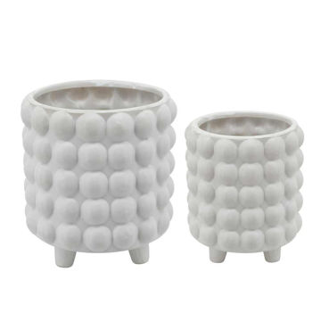 Picture of Bubble Planters 6" and 8" - Set of 2 - Matte White