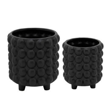 Picture of Bubble Planters 6" and 8" - Set of 2 - Matte Black