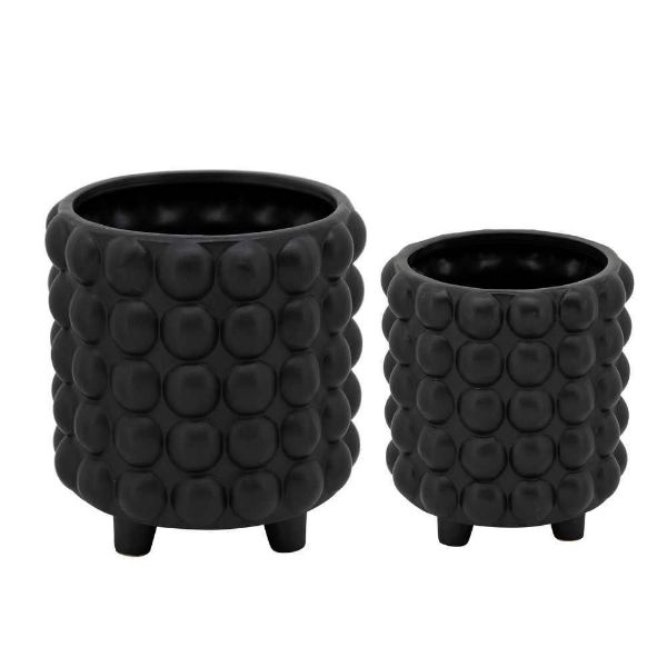 Picture of Bubble Planters 6" and 8" - Set of 2 - Matte Black