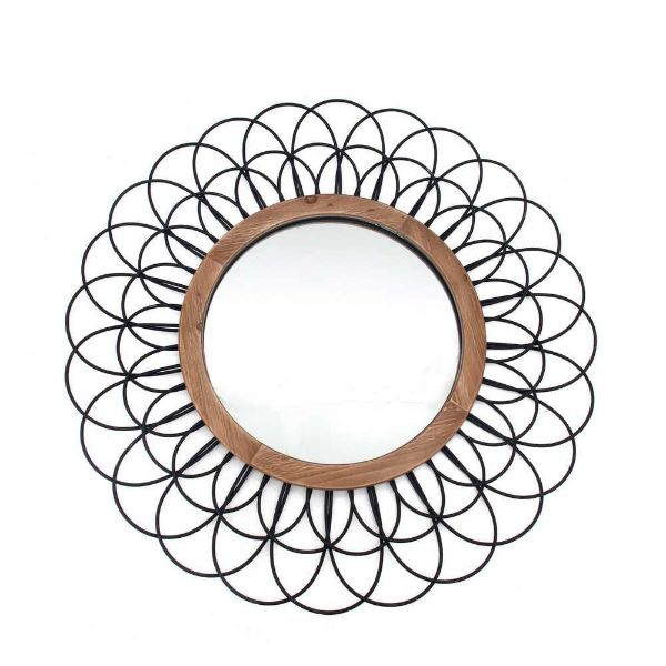 Picture of Loop Wall Mirror 40" Metal Frame - Black