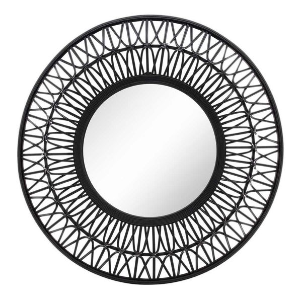 Picture of Bamboo 36" Wall Mirror- Black