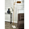 Picture of Brass 63" Floor Lamp on Marble Base - Gold