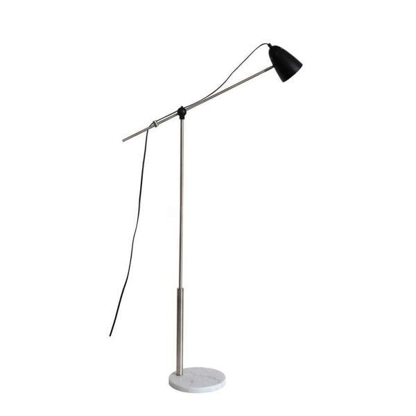 Picture of Metal 61" Floor Lamp with Marble Base - Silver