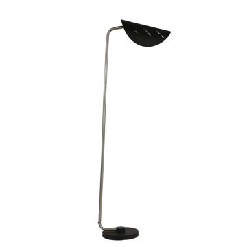 Picture of Metal 57" Wrap Shade Floor Lamp - Silver and Black