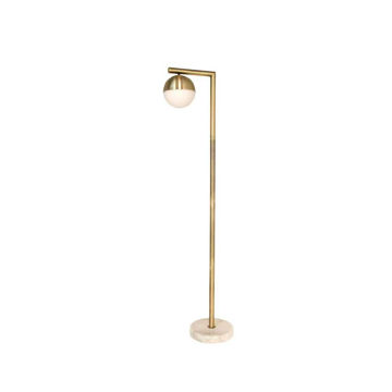Picture of Metal 62" Orb Floor Lamp with Marble Base- Gold