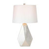 Picture of Multifaceted 26" Resin Table Lamp - Silver