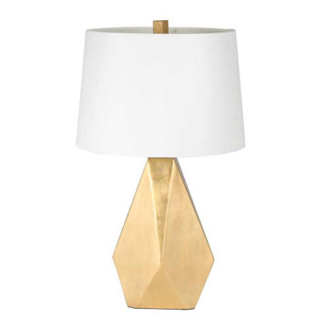 Picture of Multifaceted 26" Resin Table Lamp - Gold