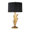 Picture of Resin Leaf 29" Table Lamp with Black Shade - Gold